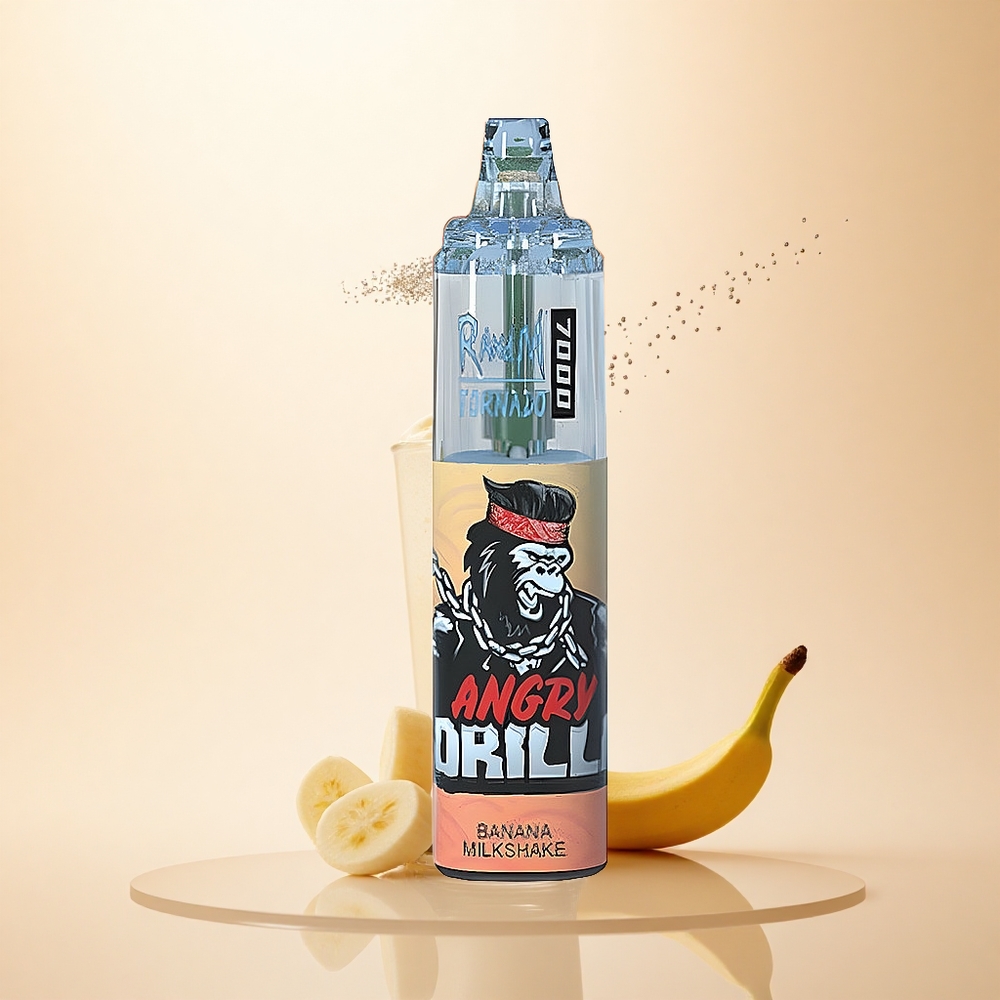 RandM Fumot Tornado 7000 Puffs Banana Mleczny Koktajl z 14 ML i Typem-C