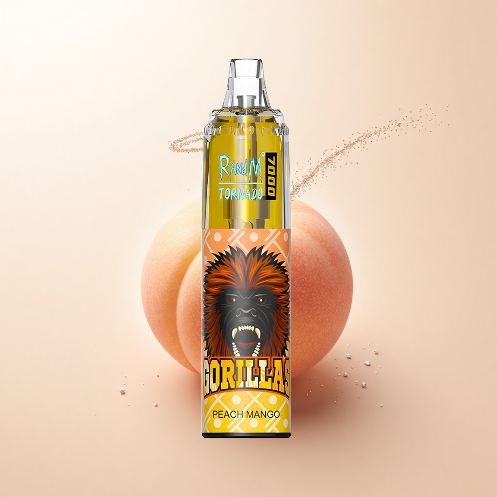 RandM Fumot Tornado 7000 Puffs Brzoskwinia Mango 14ML Typ-C RGB
