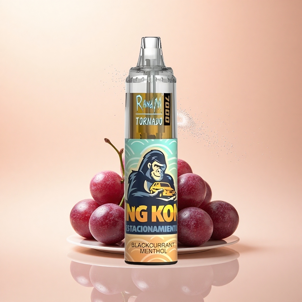 RandM Fumot Tornado 7000 Puffs Czarna Porzeczka Mentolowa Mesh 14ML Typ-C