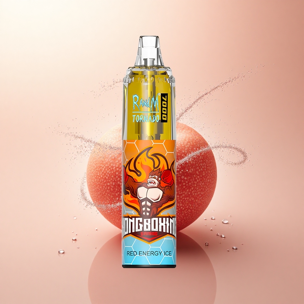 RandM Fumot Tornado 7000 Puffs Czerwona Energia Lód Mesh 14ML Typ-C
