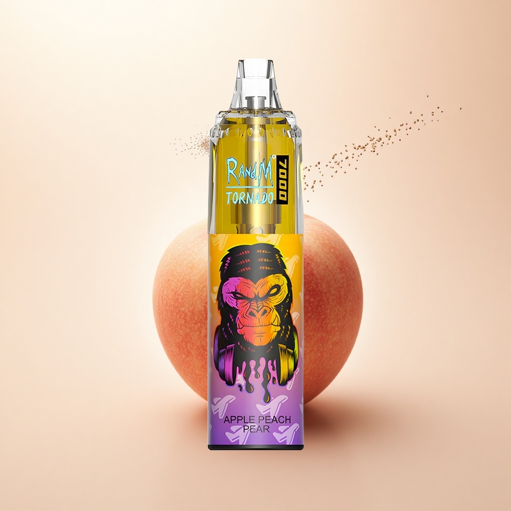 RandM Fumot Tornado 7000 Puffs Jabłko Brzoskwinia Gruszka Typ-C RGB