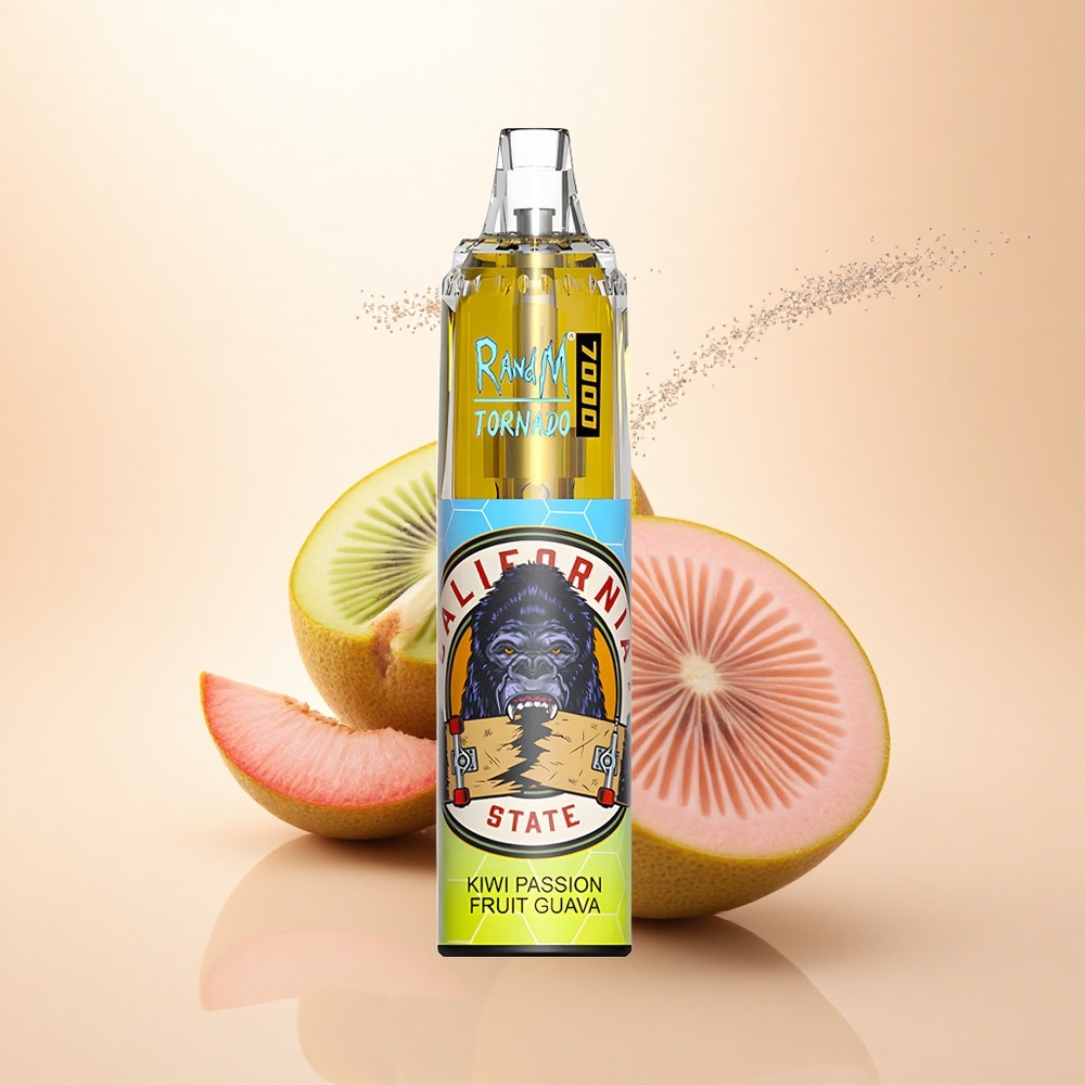 RandM Fumot Tornado 7000 Puffs Kiwi Marakuja Guawa 14ML Typ-C RGB