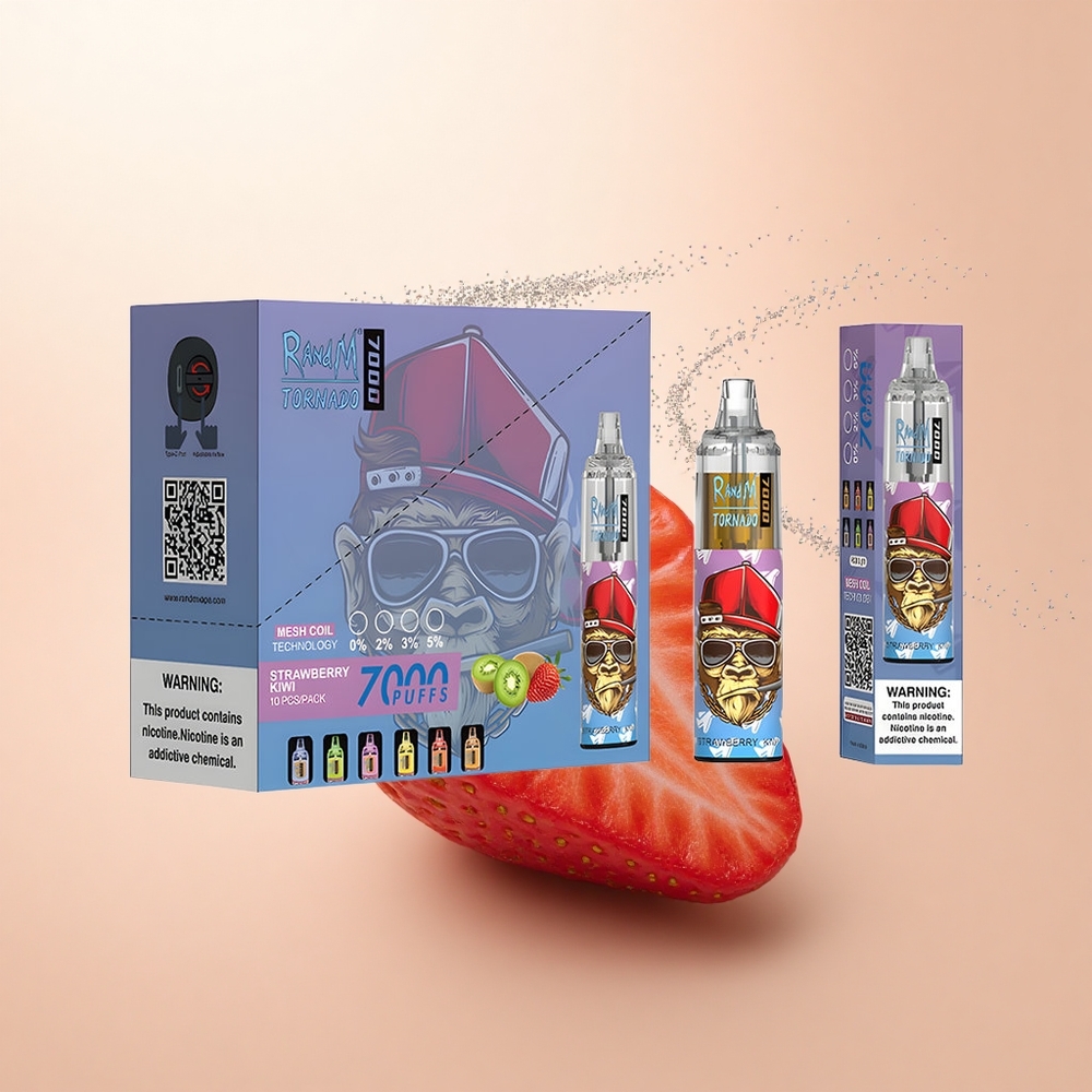 RandM Fumot Tornado 7000 Puffs Truskawka Kiwi z Mocą 850 i RGB