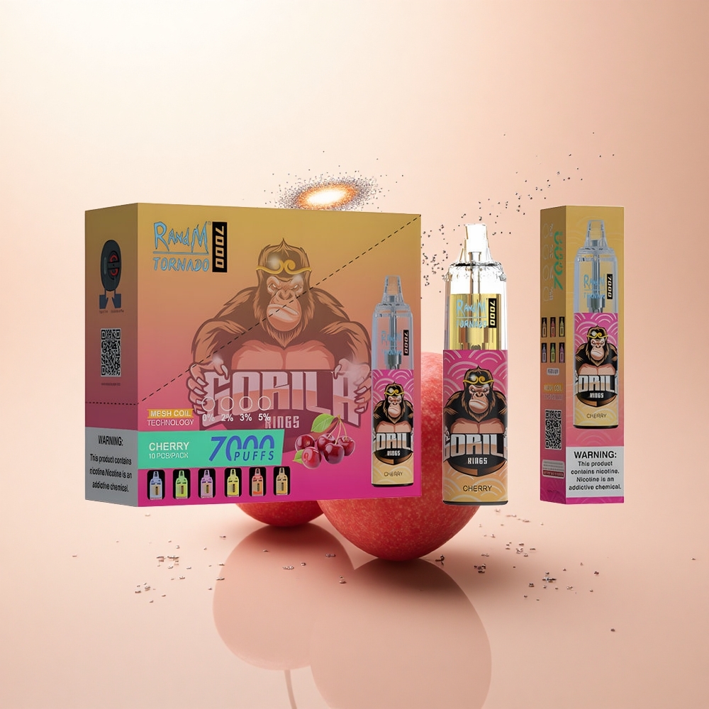 RandM Fumot Tornado 7000 Puffs Wiśniowy Wir 14ML Typ-C Mesh Powietrze
