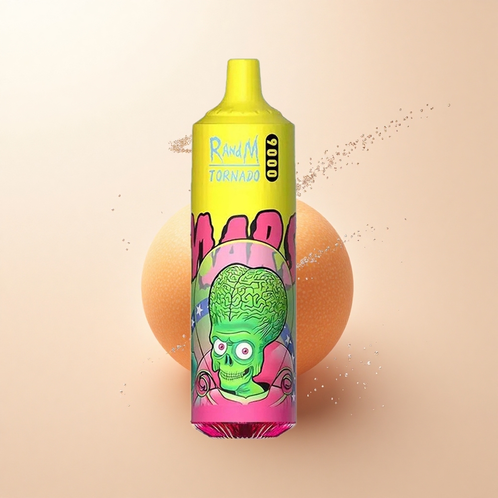 RandM Fumot Tornado 9000 Puffs Potrójne Mango z Siateczkową Cewką i RGB Wyświetlaczem