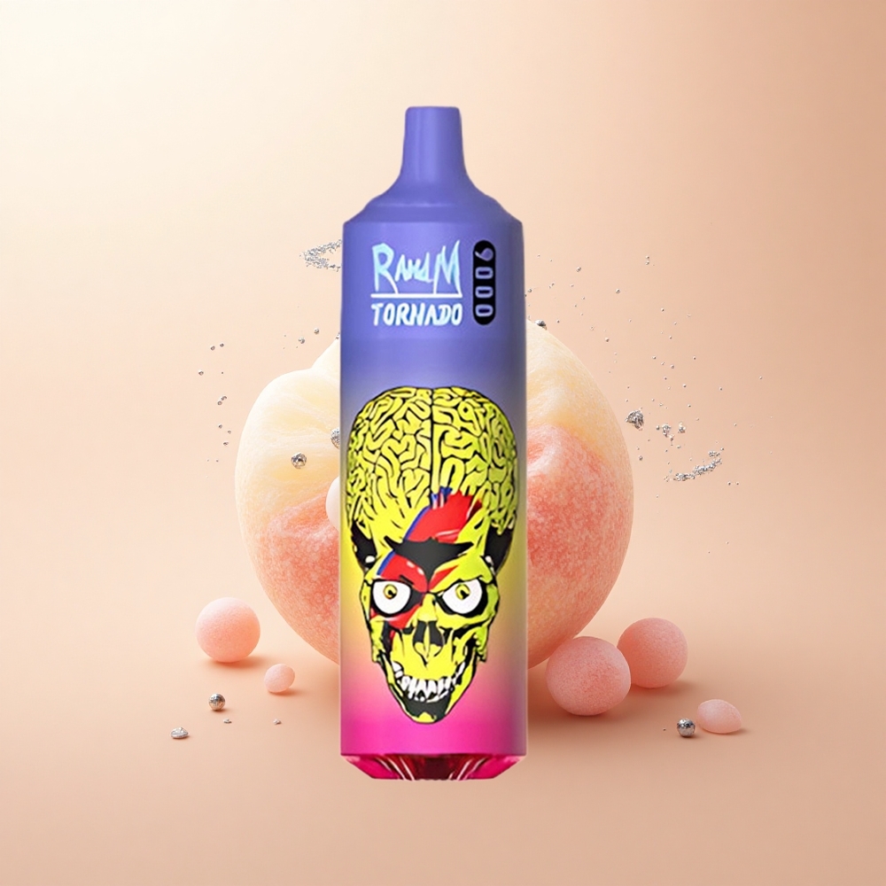 RandM Fumot Tornado 9000 Puffs Tęczowe Tornado 9000 Puffów z Wyświetlaczem RGB i 18 mL Płynu