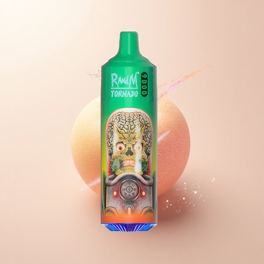RandM Fumot Tornado 9000 Puffs Tęczowy Cukierek z 18 mL Płynu i Wyświetlaczem RGB