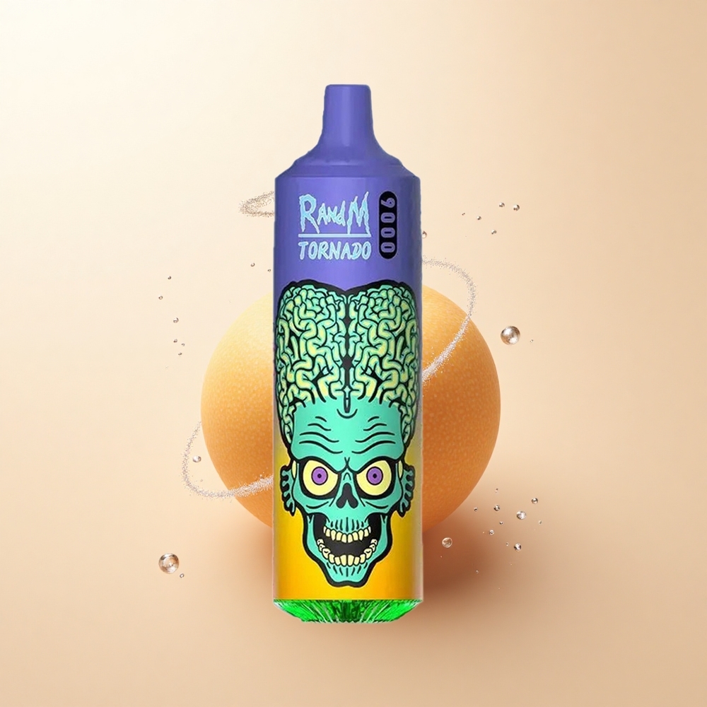 RandM Fumot Tornado 9000 Puffs Truskawkowo-Mango 9000 Puffów z Wyświetlaczem RGB i Pojemnością 18 mL