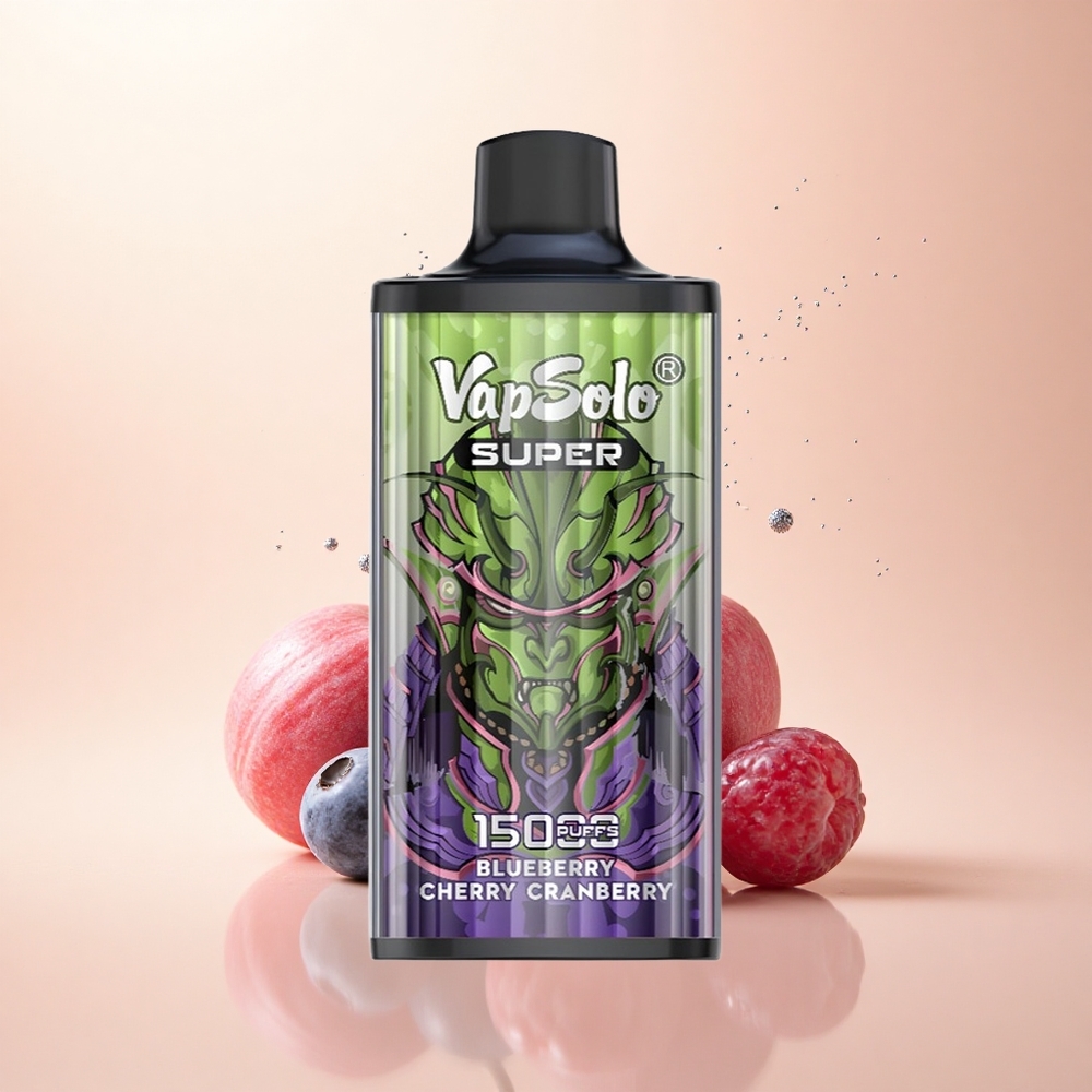 Vapsolo Super 15000 Puffs Borówka Wiśnia Żurawina 40ml Typ-C Mesh