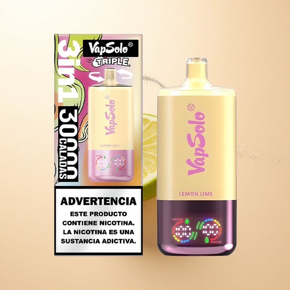 Vapsolo Triple 30000 Puffs Cytrynowo-Limonkowe Triple 40ml Type-C