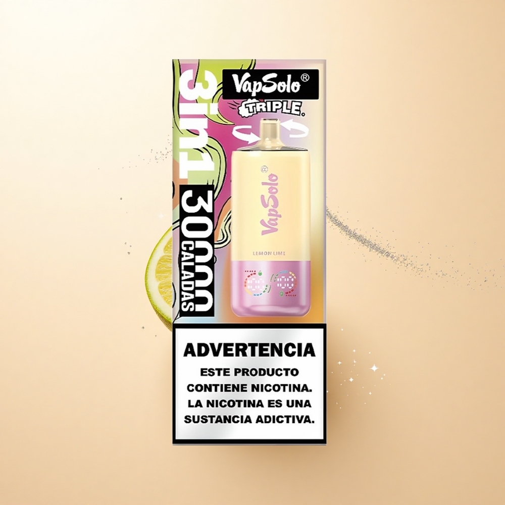 Vapsolo Triple 30000 Puffs Cytrynowo-Limonkowe Triple 40ml Type-C