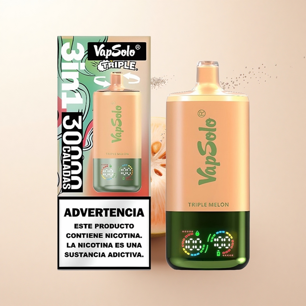 Vapsolo Triple 30000 Puffs Trójka Melonów Typ-C 40ml
