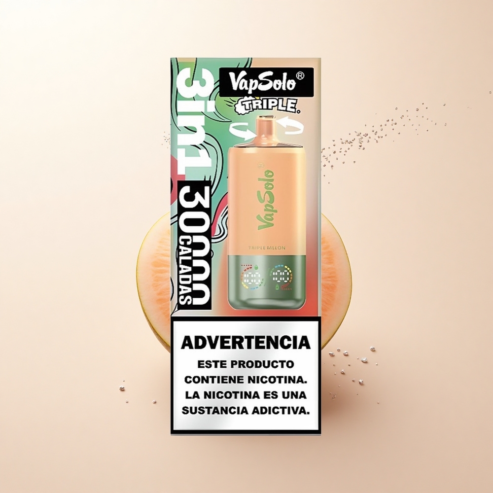Vapsolo Triple 30000 Puffs Trójka Melonów Typ-C 40ml