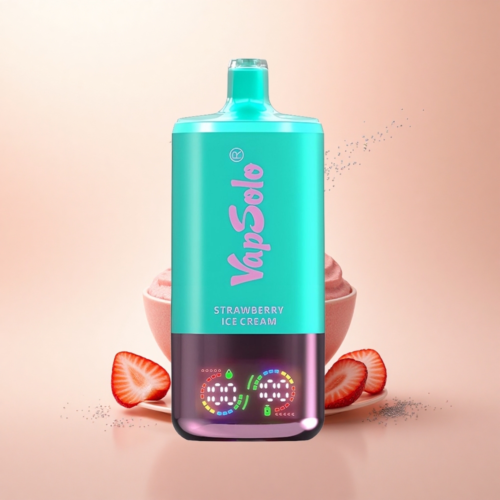 Vapsolo Triple 30000 Puffs Truskawkowe Lody z 40ml i 3 Zbiornikami