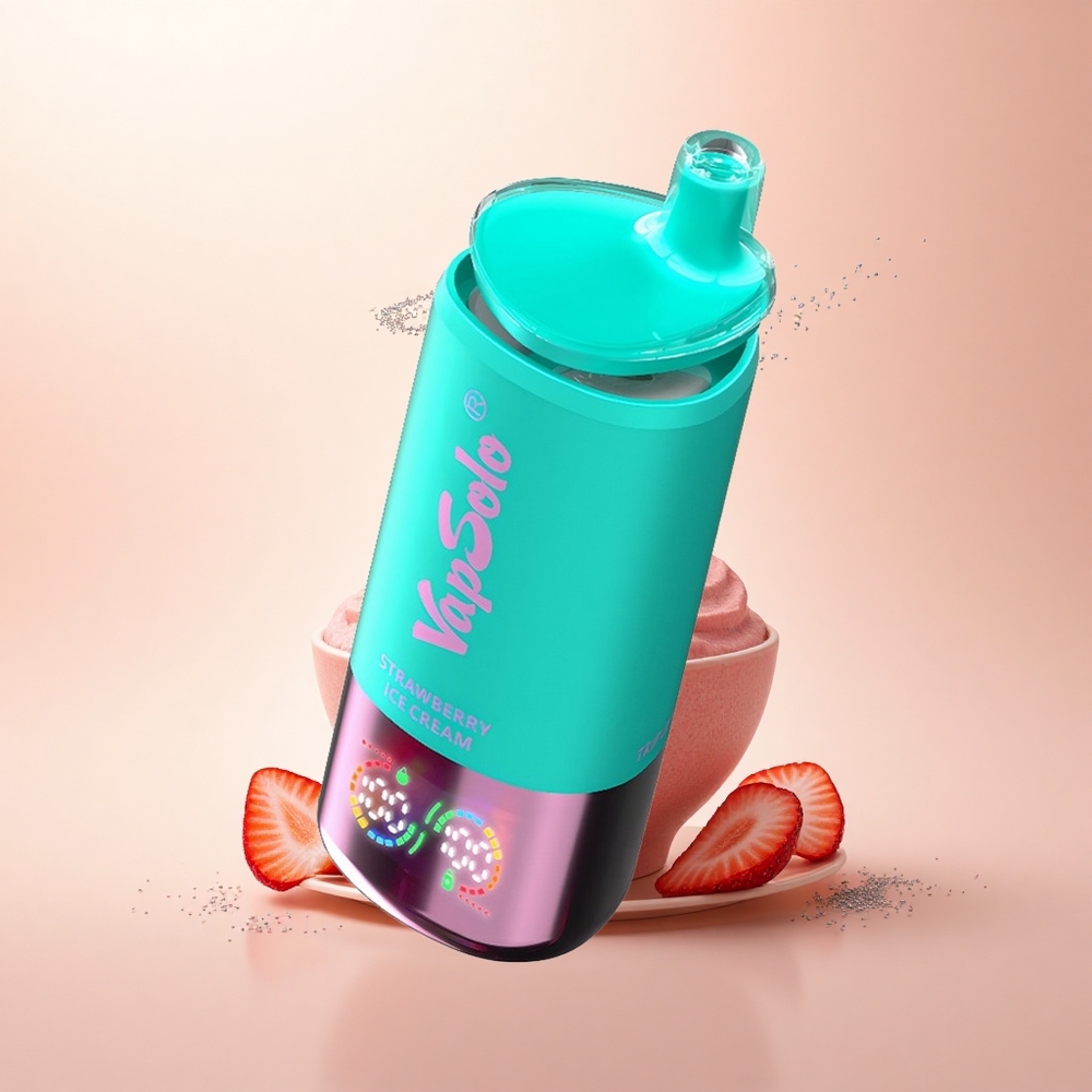 Vapsolo Triple 30000 Puffs Truskawkowe Lody z 40ml i 3 Zbiornikami