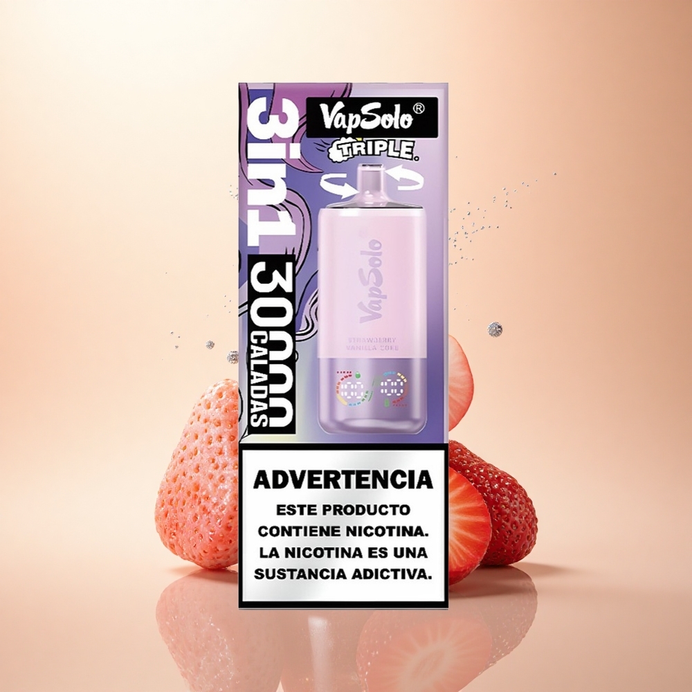 Vapsolo Triple 30000 Puffs Truskawkowo-Waniliowa Cola 40ml Type-C