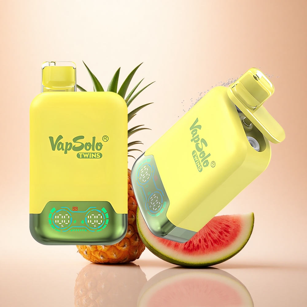 Vapsolo Twins 20000 Puffs Ananas Kokos & Arbuz Lód z 40 ml i Type-C