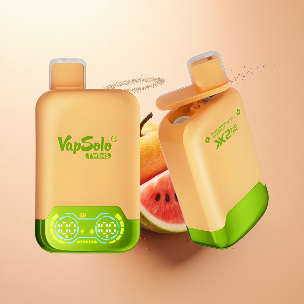Vapsolo Twins 20000 Puffs Pomarańczowa Mango Arbuz & Red Bull 40 ml 20mg/ml Typ-C