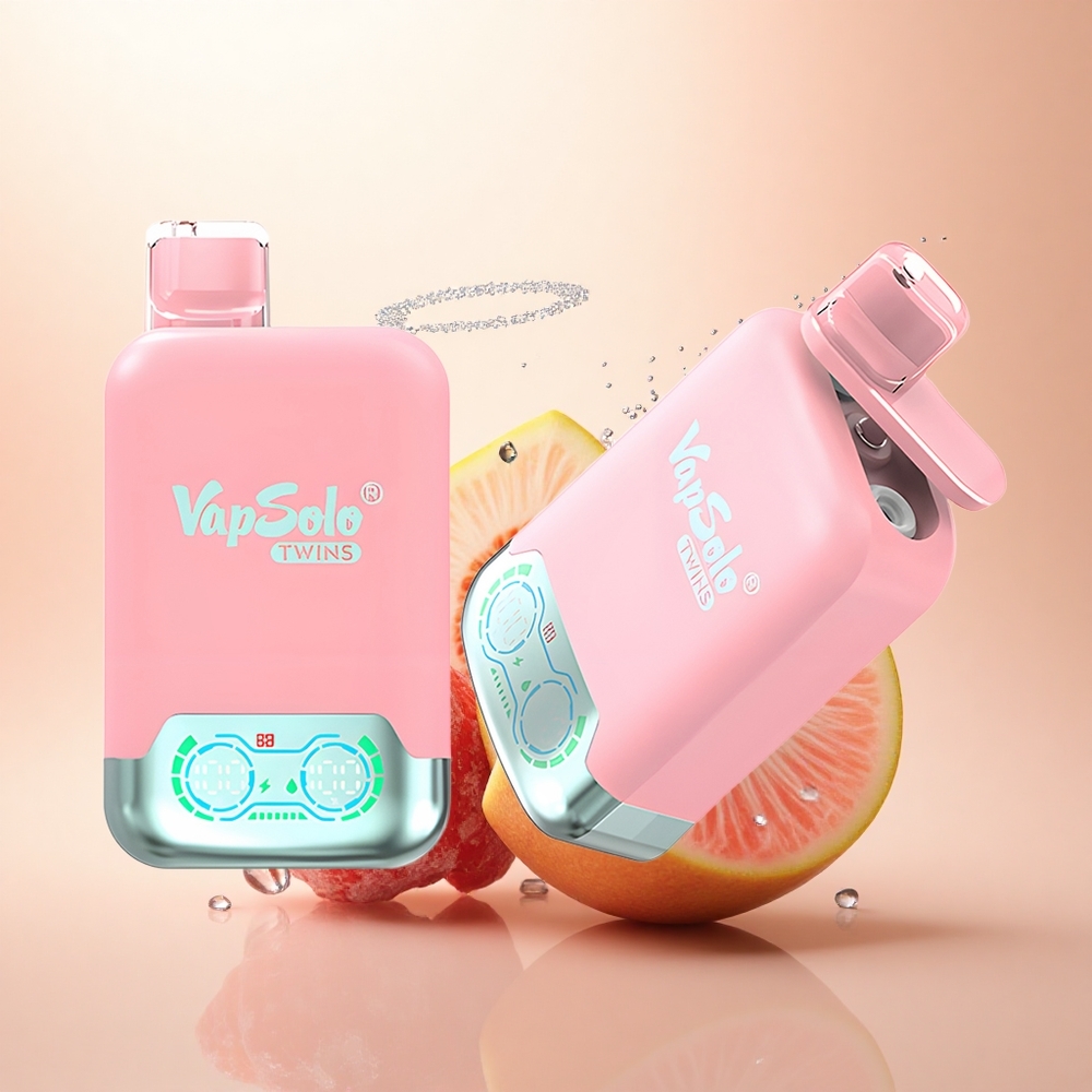 Vapsolo Twins 20000 Puffs Truskawkowy Lód & Mango Brzoskwinia Arbuz z 40 ml i Typ-C