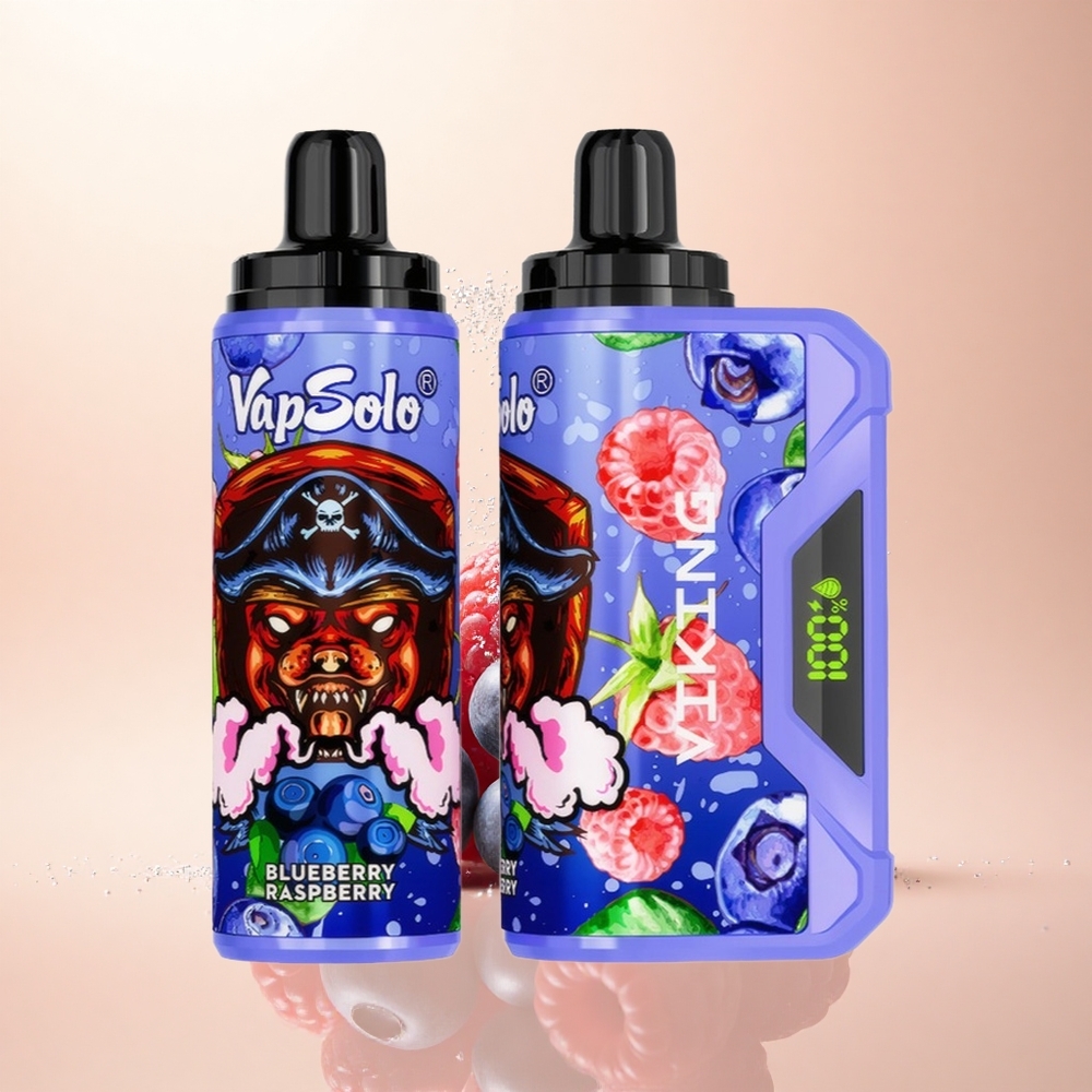 VapSolo VIKING 12000 Puffs Borówka Malina 22ml Type-C LED