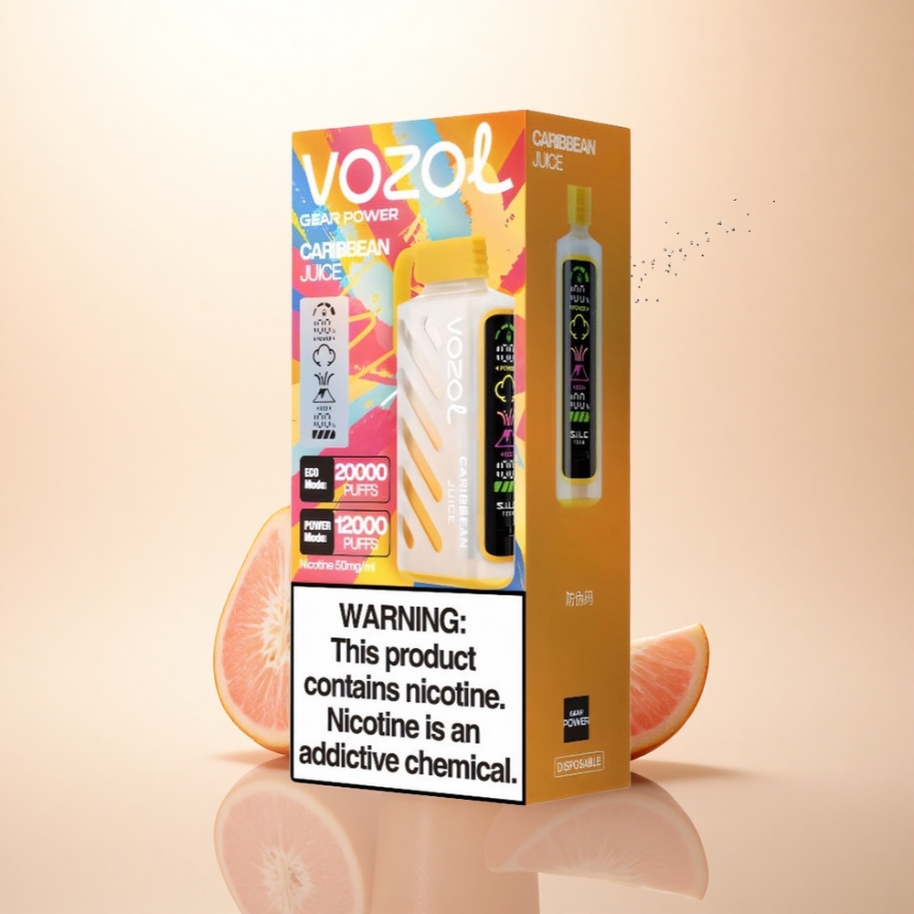 VOZOL Gear Power 20000 Puffs Karaibski Sok z Podwójną Siatką i Ekranem Pełnoekranowym
