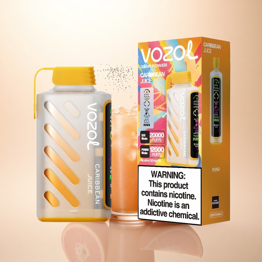 VOZOL Gear Power 20000 Puffs Karaibski Sok z Podwójną Siatką i Ekranem Pełnoekranowym