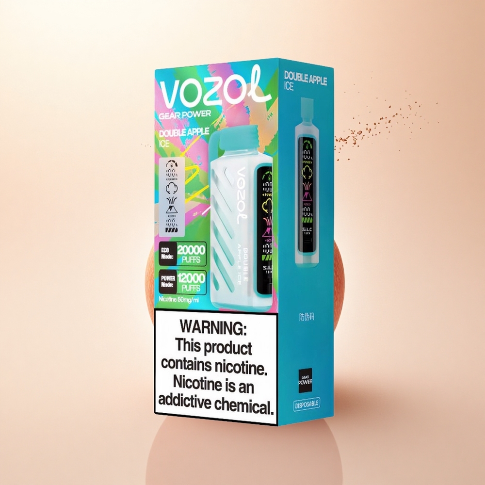 VOZOL Gear Power 20000 Puffs Podwójne Jabłko Lód z Dual Mesh Coil i 20mL Pojemnością