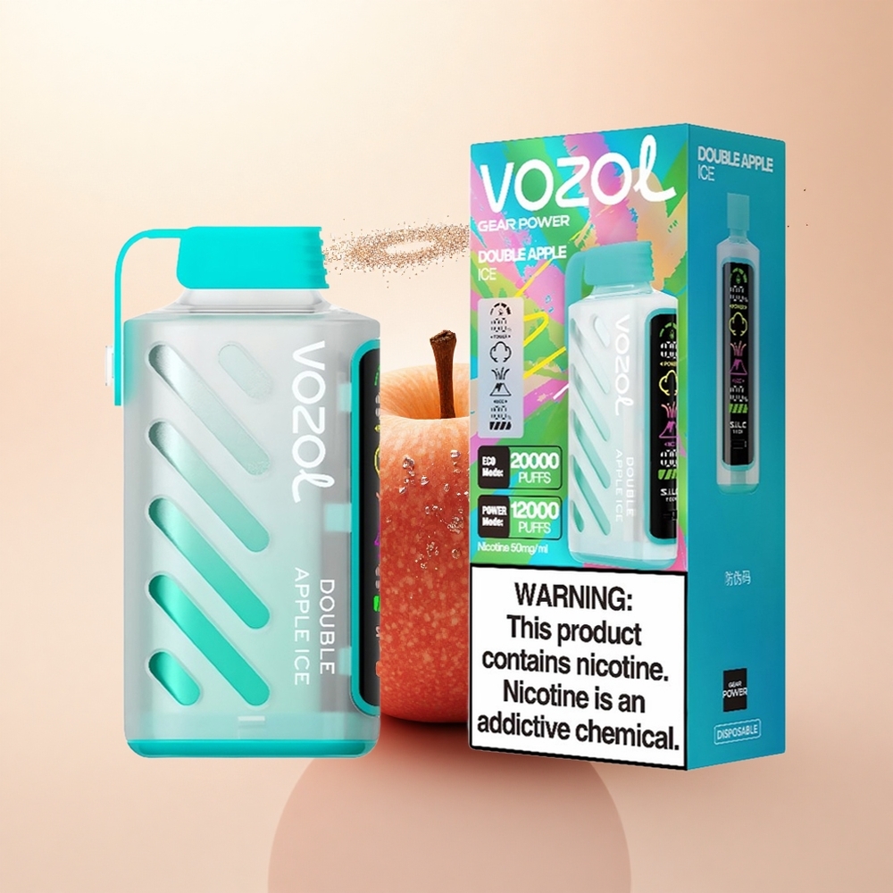 VOZOL Gear Power 20000 Puffs Podwójne Jabłko Lód z Dual Mesh Coil i 20mL Pojemnością