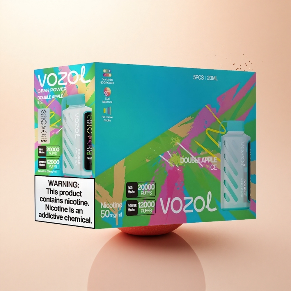 VOZOL Gear Power 20000 Puffs Podwójne Jabłko Lód z Dual Mesh Coil i 20mL Pojemnością