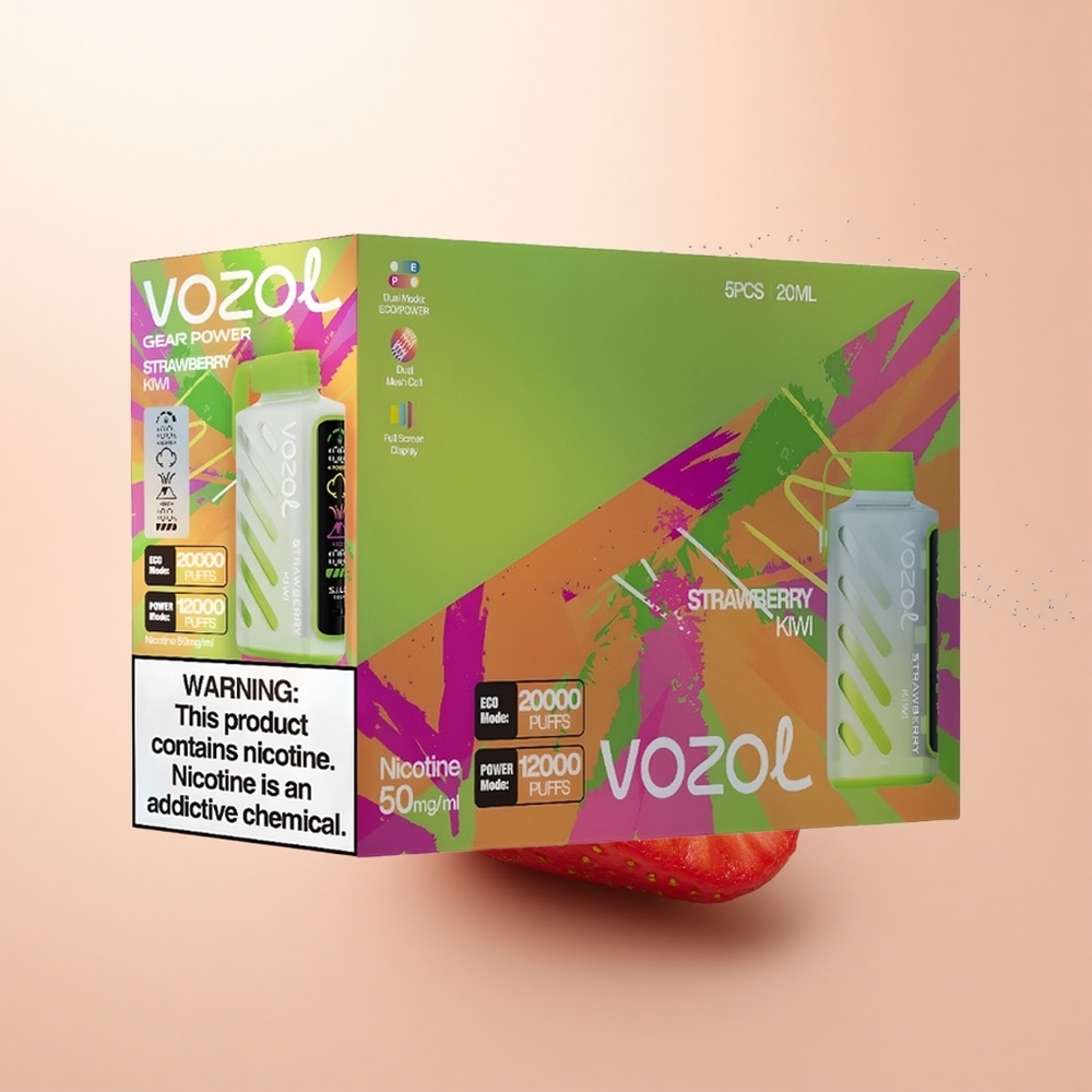 VOZOL Gear Power 20000 Puffs Truskawka Kiwi Dual Mesh 20mL 50mg