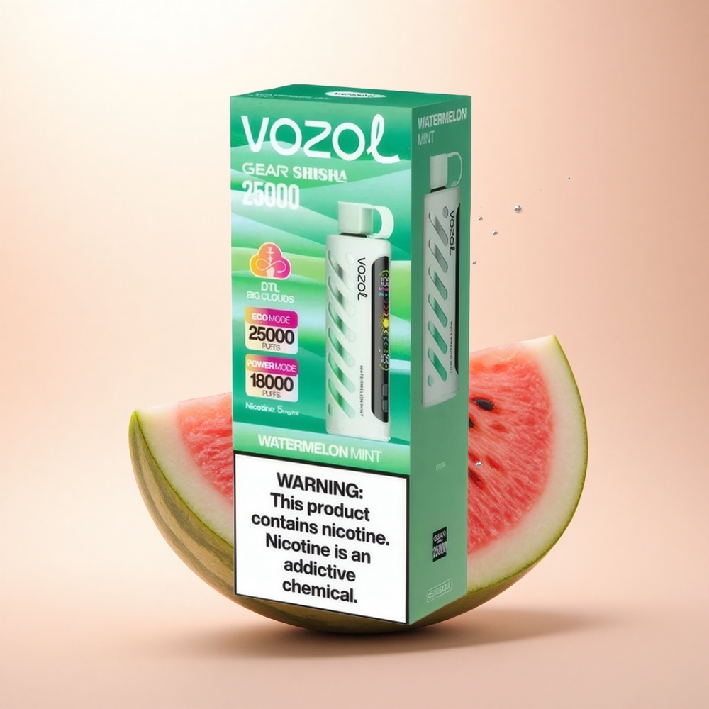 VOZOL Gear Shisha 25000 Puffs Arbuz Mięta Podwójna Siatka Tech