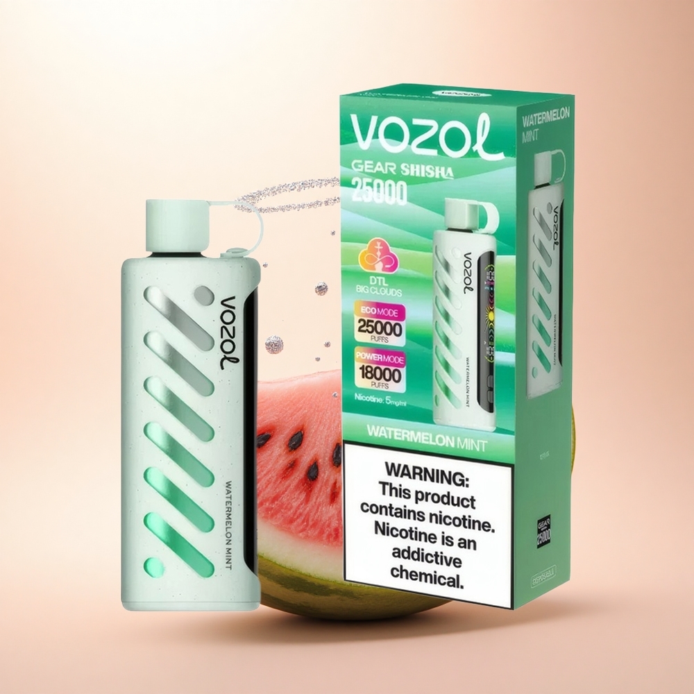 VOZOL Gear Shisha 25000 Puffs Arbuz Mięta Podwójna Siatka Tech