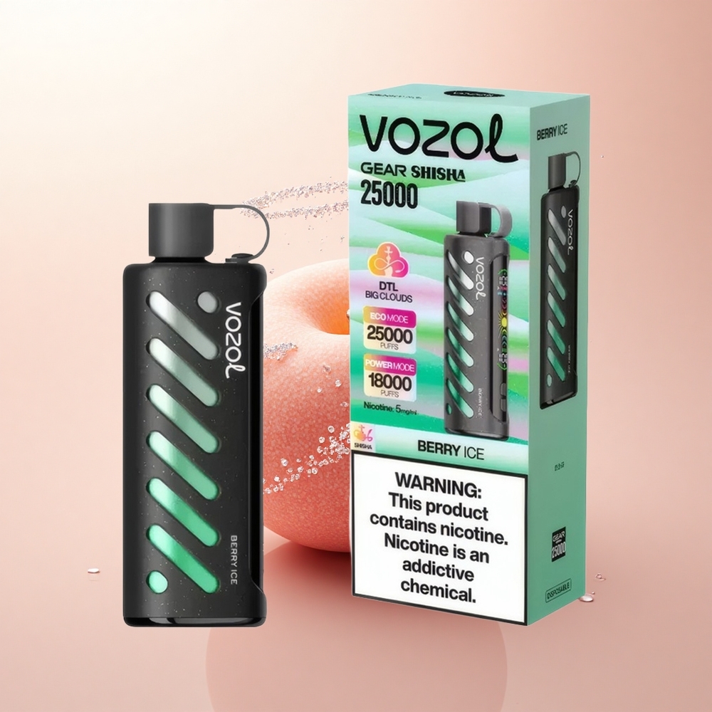 VOZOL Gear Shisha 25000 Puffs Berry Ice Dual Mesh Jagoda Lód Podwójna Siatka