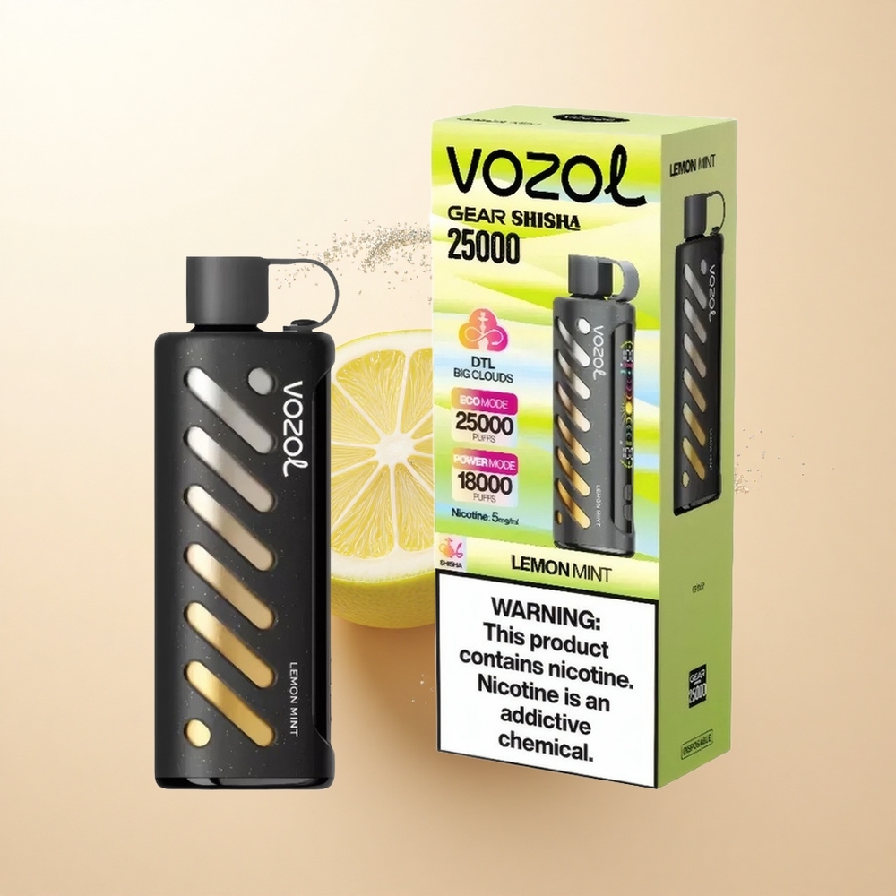 VOZOL Gear Shisha 25000 Puffs Cytrynowo-Miętowy Dual Mesh Tech