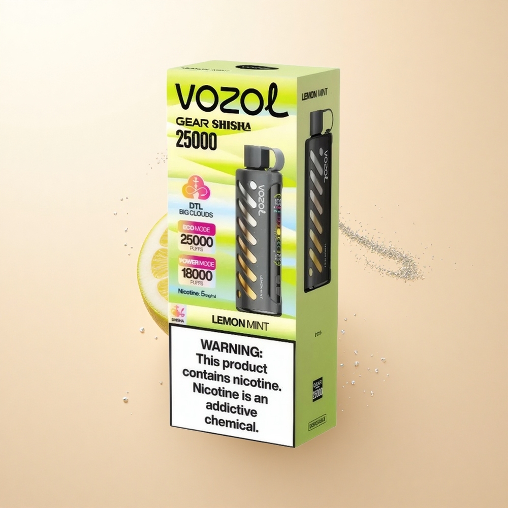 VOZOL Gear Shisha 25000 Puffs Cytrynowo-Miętowy Dual Mesh Tech