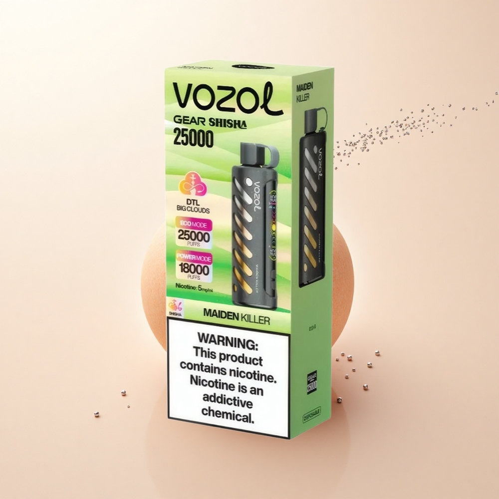 VOZOL Gear Shisha 25000 Puffs Morderca Dziewic: Podwójny Mesh i 30 Smaków