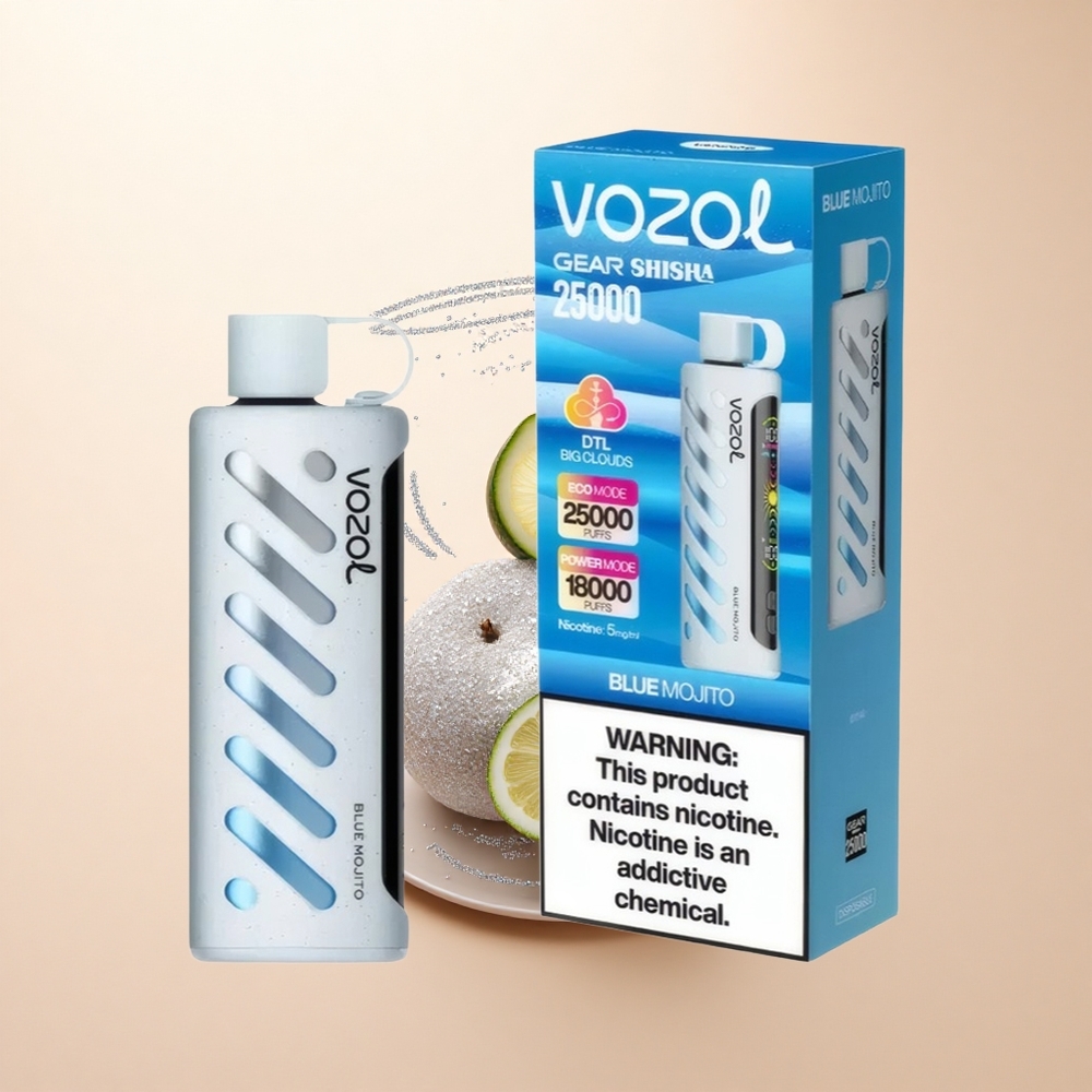 VOZOL Gear Shisha 25000 Puffs Niebieski Mojito z Dual Mesh i S.i.L.C Tech