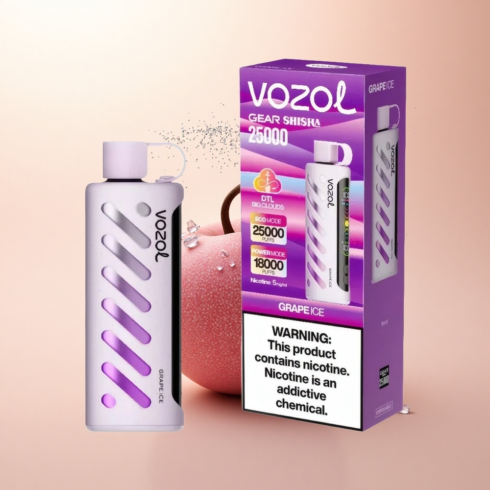 VOZOL Gear Shisha 25000 Puffs Winogronowy Lód Dual Mesh Tech