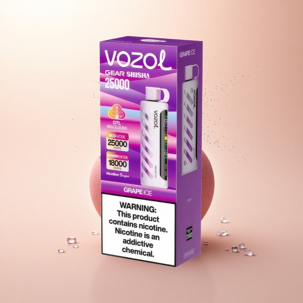 VOZOL Gear Shisha 25000 Puffs Winogronowy Lód Dual Mesh Tech