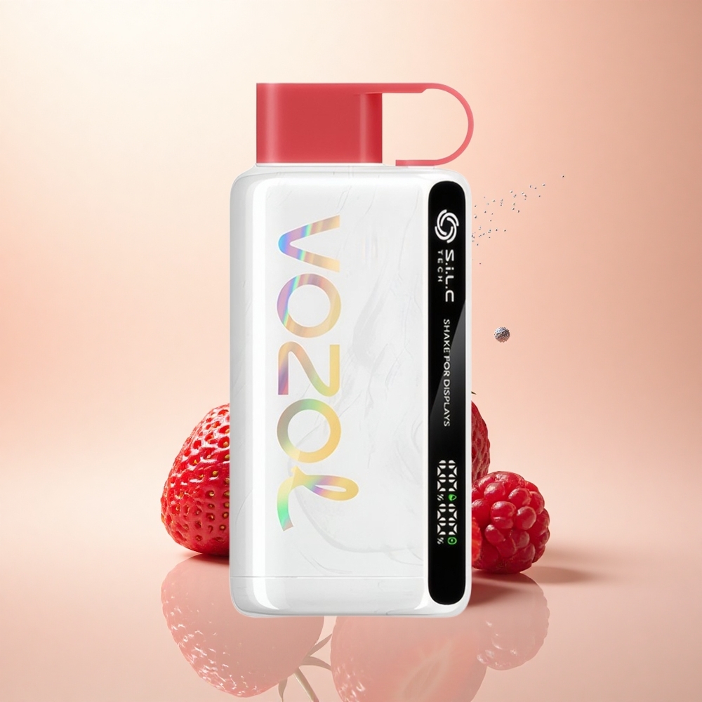 VOZOL STAR 9000/12000 Puffs Truskawka Malina Wiśnia z Technologią S.i.L.C i Ładowaniem 30% Szybciej