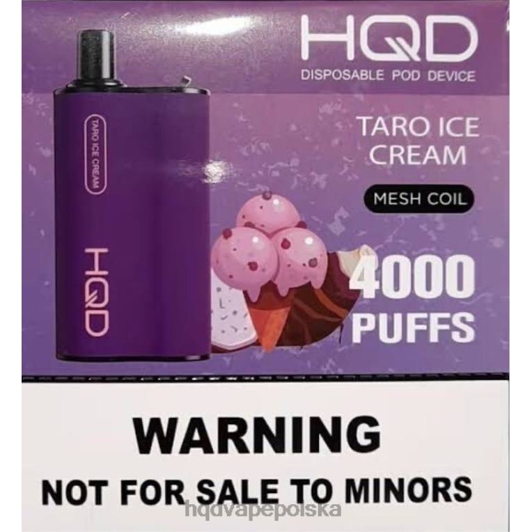HQD jednorazowe - lody taro HQD BOX 4000 zaciągnięć 0P24X71